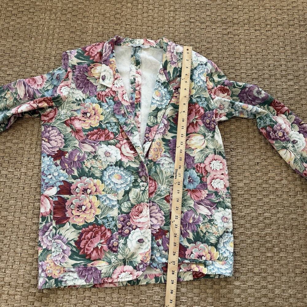 Vintage Floral Tapestry Blazer Gotcha Covered Women’s Size XL USA Made - Picture 12 of 12